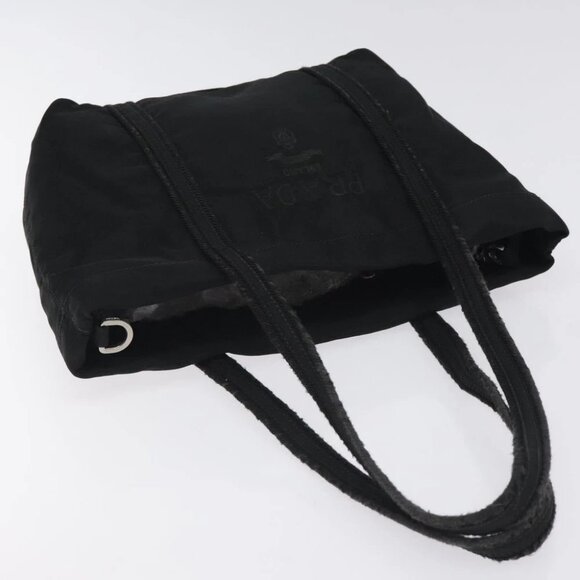 PRADA Mini Tote Bag Nylon Black Silver Auth bs26580 - Picture 7 of 14